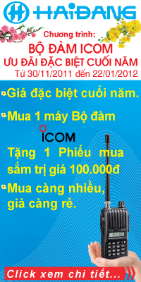 Bộ đàm ICOM: Giá đặc biệt+Phiếu mua sắm